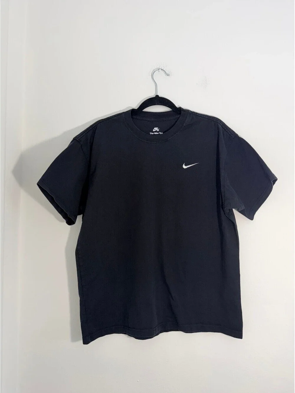 Nike SB The Nike Tee Black Swoosh Loose Fit T-Shirt Men’s L Cotton